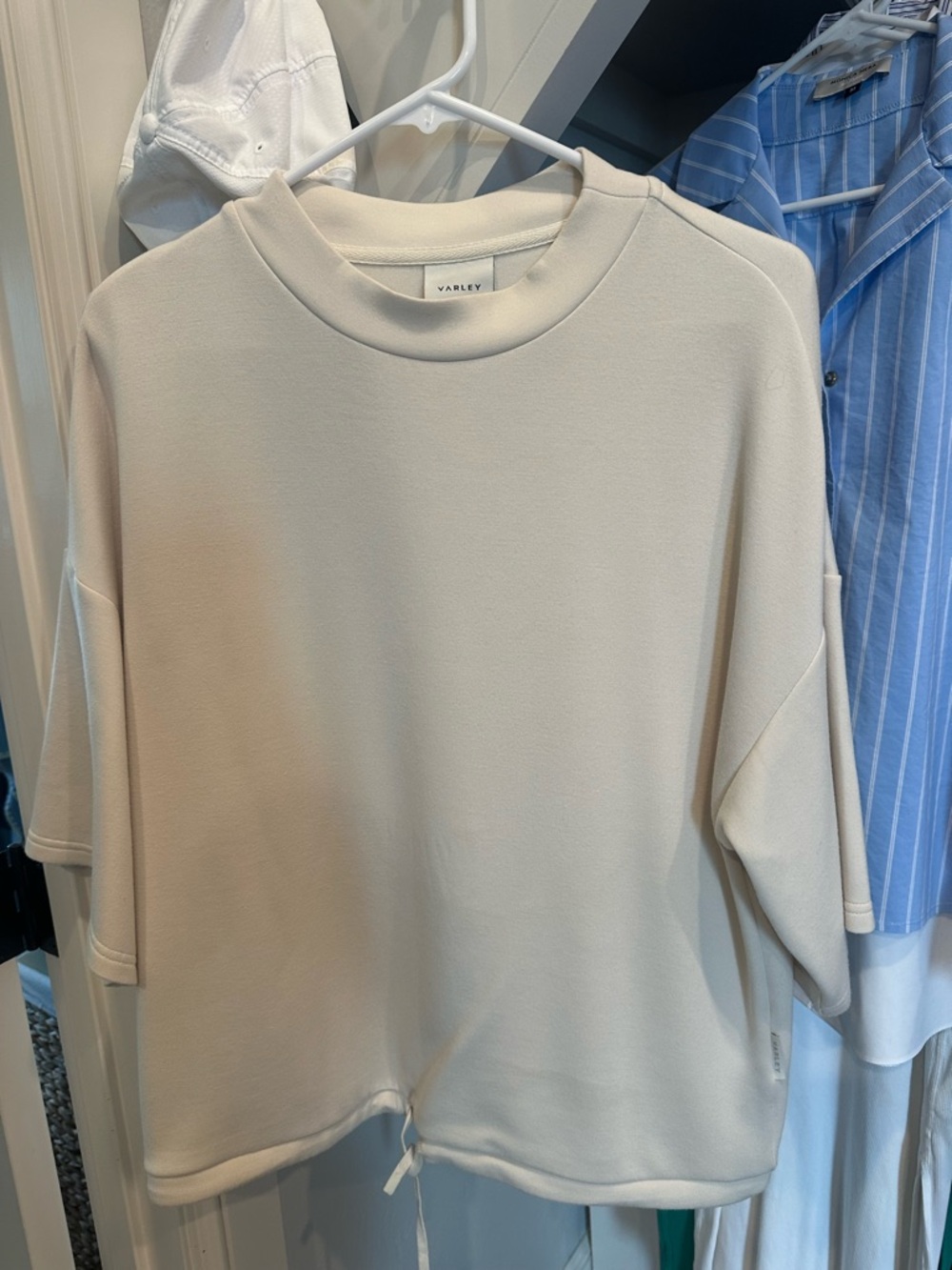 Varley Callie Knit Sweatshirt in Egret